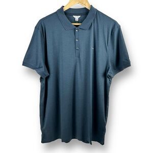 Calvin‎ Klein Men's Size XL Signature Polo Shirt India Ink Blue 100% Cotton New
